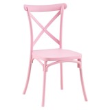 Cumpara ieftin Scaun stivuibil plastic roz Savita 50x47x90 cm