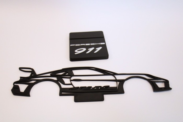 Figurină decorativă Porsche 911 + suport birou