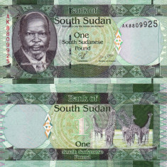 SUDANUL DE SUD 1 pound ND 2011 UNC!!!