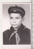 Bnk foto Portret de elev - pionier - 1965, Alb-Negru, Romania de la 1950, Portrete