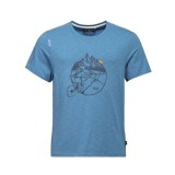 Tricou Barbati Chillaz Homo Mons Velo Blue, Bumbac, Tencel, Lycra, Marimea S, Respirabil, Activitati Sportive