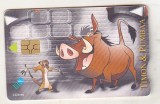 bnk card Cartele telefonice - Africa de Sud - desene animate - Regele Leu