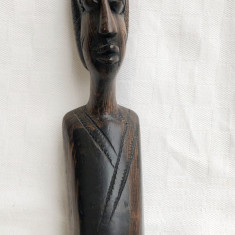 Bust de barbat - sculptura in lemn de esenta exotica - arta africana