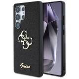 Husa pentru Samsung Galaxy S25 Ultra - Guess Glitter Script Big 4G Logo (GUHCS25LHG4SGK) - Black