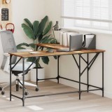 vidaXL Birou Lemn Vechi 149 x 149 x 75 cm Lemn compozit 882862