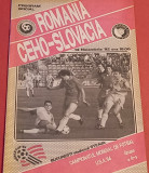 Program meci fotbal ROMANIA-CEHO-SLOVACIA(preliminariile CM SUA`94/14.11.1992)