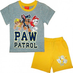 Trening galben pantalon scurt si tricou Paw Patrol