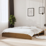 Cadru de pat, maro miere, 200x200 cm, lemn masiv GartenMobel Dekor, vidaXL