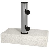 Outsunny Baza Umbrelă Gradină 25kg Granit Oțel Inoxidabil pentru St&acirc;lpi &Oslash;32-48mm | Aosom Romania