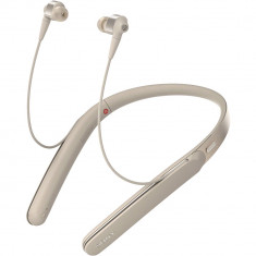 Casti Wireless Bluetooth Premium In Ear, Neckband, Microfon, Buton Control, Auriu foto
