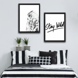 Set 2 tablouri decorative, Stay Wild Set 2, PAL, Hartie, Multicolor, Bystag