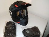 Cumpara ieftin Casca moto cross enduro +Ochelari+Manusi+Cagula marimea L