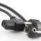 CABLU alimentare GEMBIRD 1.8m, intrare Shucko, iesire C13 (conector 90 grade), 10A, certificare VDE, bulk, black, &quot;PC-186A-VDE&quot; (timbru verde 0.18 lei