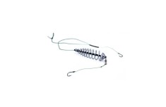 Montura pescuit crap si caras cu momitor culisant si 2 carlige legate
