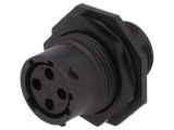 Conector Circular de Panou cu Piuliță Frontală