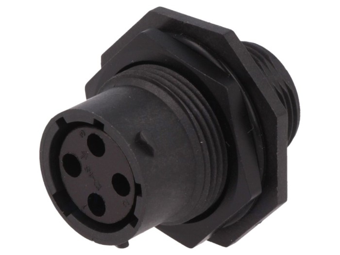Conector circular de panou IP68 4 pini