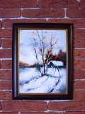 Mesteceni iarna, Peisaje, Ulei, Realism