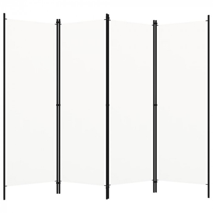 Paravan de camera cu 4 panouri, alb crem, 200 x 180 cm GartenMobel Dekor