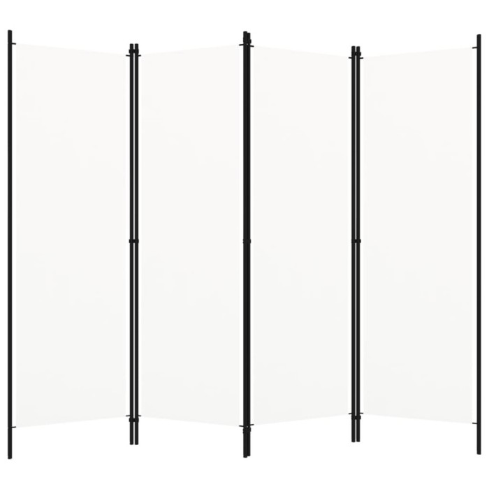 Paravan de cameră cu 4 panouri, alb, 200 x 180 cm
