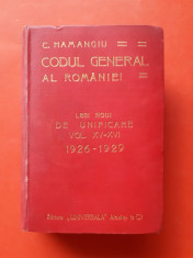 HAMANGIU CODUL GENERAL A ROMANIEI Legi ? Vol XV XVI an 1929 foto