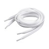 Sireturi plate din poliester pentru pantofi / hanorace Crisalida, 130 cm, Alb