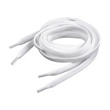 Sireturi plate din poliester pentru pantofi / hanorace Crisalida, 130 cm, Alb