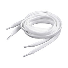Sireturi plate din poliester pentru pantofi / hanorace Crisalida, 130 cm, Alb