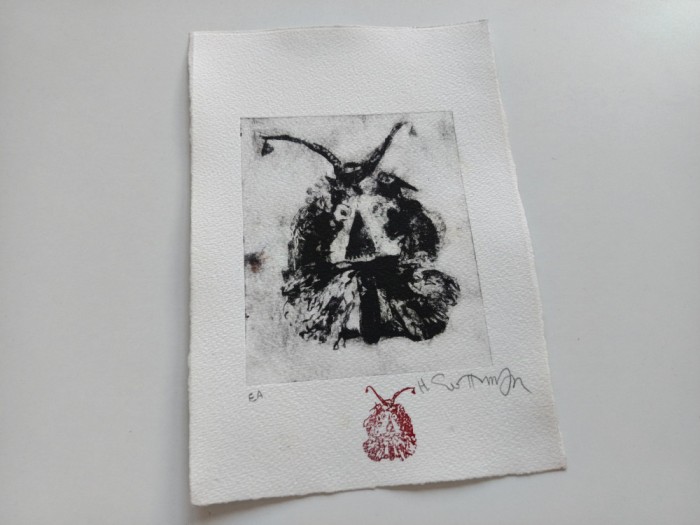 HARRY GUTTMAN, LITOGRAFIE ORIGINALA SERIA &quot;MASTI&rdquo; SEMNATA STAMPILATA/ EXEMPLAR DE AUTOR