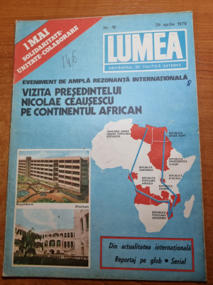 revista lumea 26 aprilie 1979-ceausescu pe continentul african foto