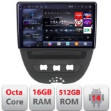 Navigatie Citroen C1 Peugeot 107 Toyota Aygo 2005-2014 Android radio gps internet 8 core QLED 2K 16+512 360 Edotec CarStore Technology
