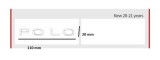 Emblema scris POLO 2000-2007, Volkswagen, POLO (9N_) - [2001 - 2009]