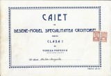 C9416N Caiet de desene-model specialitatea croitoriei pentru clasa I de Tereza Popescu, fără an, perioada regalității