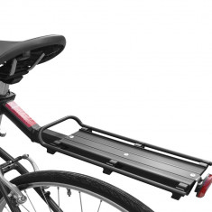 Portbagaj bicicleta, aluminiu, model universal, cu stop reflectorizant rosu foto