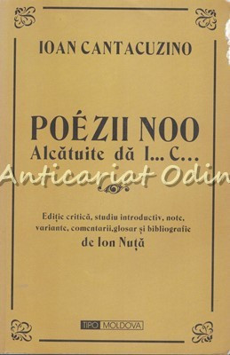 Poezii Noo. Alcatuite Da I. C. - Ioan Cantacuzino foto