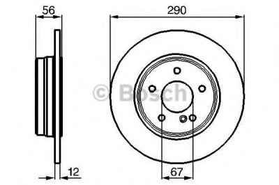 Disc frana MERCEDES E-CLASS Combi (S210) (1996 - 2003) BOSCH 0 986 478 899 foto
