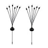 Set 2 lampi solare, LED, Rezistenta la apa, IP65, Negru, Oem