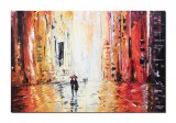Cumpara ieftin Tablou GIGANT pictat manual living, Impreuna spre viitor, 150x100cm ulei pe panza in cutit efect 3D, gata de expus pe perete