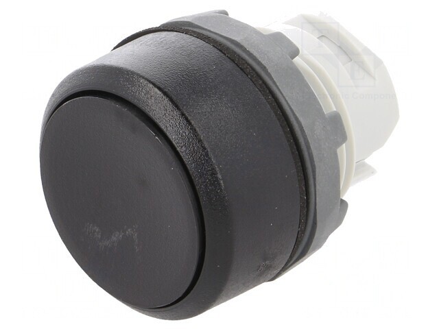 Comutator apăsare 22mm negru