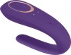 Vibrator Dublu Cuplu Mov Clasic, 10 Moduri, Silicon Catifelat, Reincarcabil USB, Rezistent la Apa IPX7