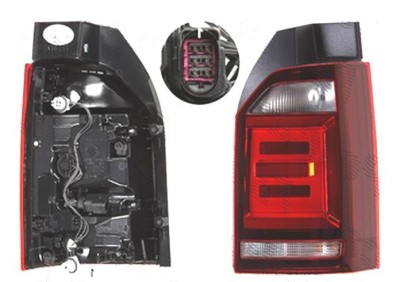 Stop spate lampa Volkswagen Transporter/Multivan (T6), 04.2015-06.2016, spate, Dreapta, 1 usa spate, LED+W16W; fumuriu; cu suport becuri, HELLA, foto