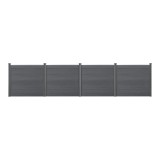 [neu.holz]&reg; Gard Toscana, 165 x 618 cm, WPC, gri HausGarden Leisure
