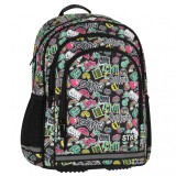 Ghiozdan pentru scoala cu un compartiment si buzunare frontale, Starpak, Cool School