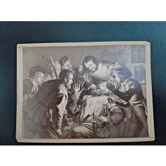 Fotografie pe carton, reproducere dupa pictura scoala flamanda, Galeriile de Arta din Dresda