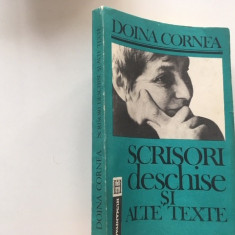 DOINA CORNEA, SCRISORI DESCHISE SI ALTE TEXTE. HUMANITAS 1991