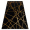 Modern GLOSS covor 406C 86 stilat, glamour, art deco, geometric negru / aur, 120x170 cm