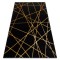 Modern GLOSS covor 406C 86 stilat, glamour, art deco, geometric negru / aur, 240x330 cm