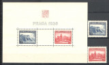 Cehoslovacia.1938 Expozitia filatelica PRAGA-Vederi XC.169, Nestampilat
