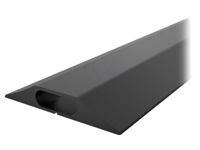 Protecție cabluri PVC 83mm x 3m neagră