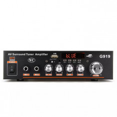Amplificator Karaoke G919, BT, SD card, MP3, FM, 360W P.M.P.O foto