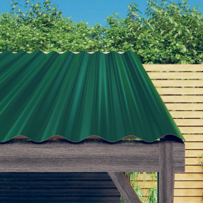 Panouri de acoperis 12 buc. otel vopsit verde 100x36 cm GartenMobel Dekor foto